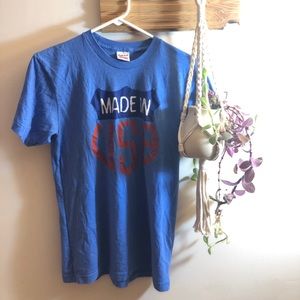 Blue made in KC Charlie Hustle t-shirt